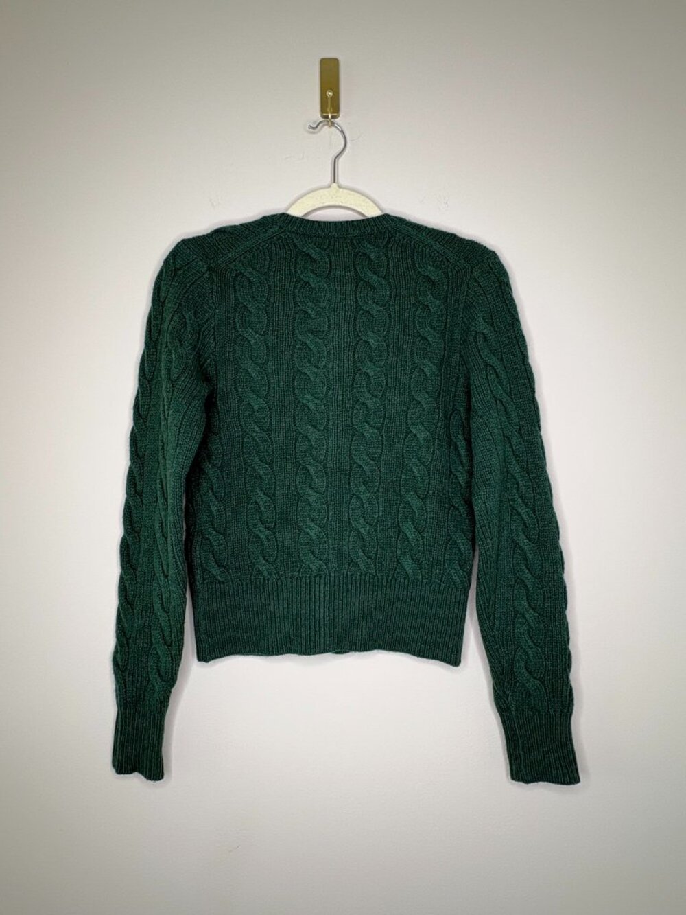 Polo Ralph Lauren Cable Knit Wool & Cashmere Cardigan – XS – Green - Picture 3 of 14